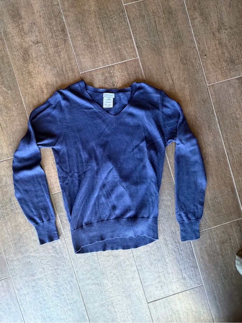 Navy V-Neck Women's Sweater